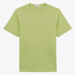 T-shirts>SERGE BLANCO Men's Round Neck T-shirt Théo Lime Green | NUAGE
