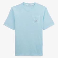 Ligne Play|T-shirts>SERGE BLANCO Men's Sky Blue Tim T-shirt with Chest Pocket | MINT