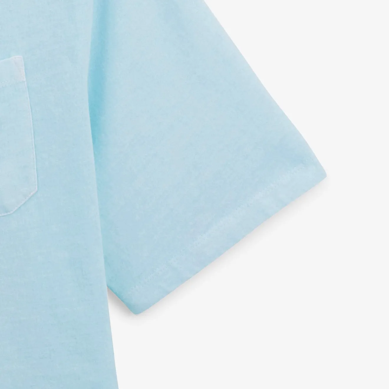 Ligne Play|T-shirts>SERGE BLANCO Men's Sky Blue Tim T-shirt with Chest Pocket | MINT