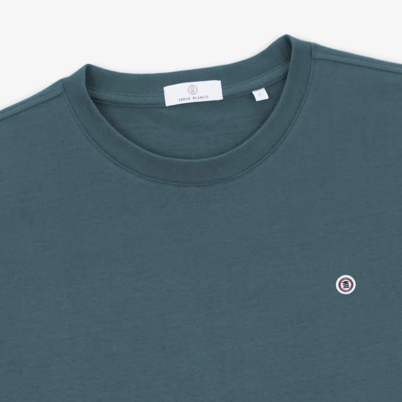 T-shirts|Daddy Cool>SERGE BLANCO Men's Theo Blue Denim Crew Neck T-Shirt | TILLEUL