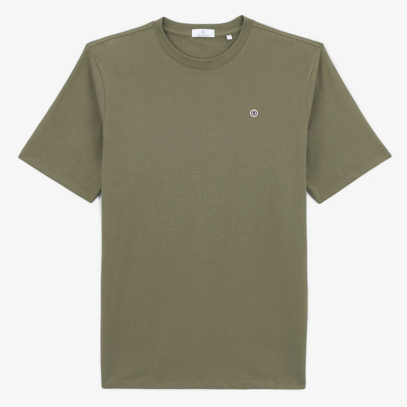 T-shirts|Tel Père, Tel Fils>SERGE BLANCO Men's Theo Khaki Teak Round Neck T-shirt | CIEL