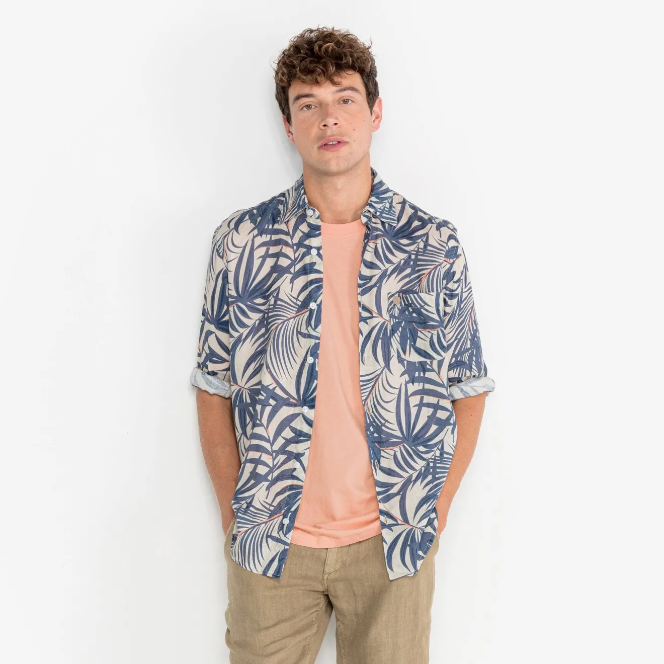 T-shirts|Daddy Cool>SERGE BLANCO Men's Théo Rose Skin Crew Neck T-shirt | TECK