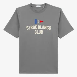 T-shirts>SERGE BLANCO Men's Tigran Slate Grey Crew Neck T-Shirt | DENIM
