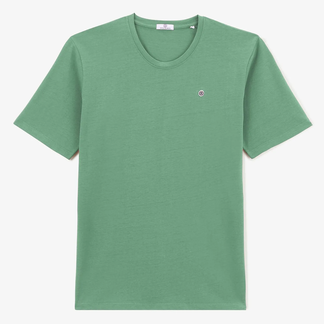T-shirts>SERGE BLANCO Men's V-Neck T-Shirt Théo Almond Green | SKIN