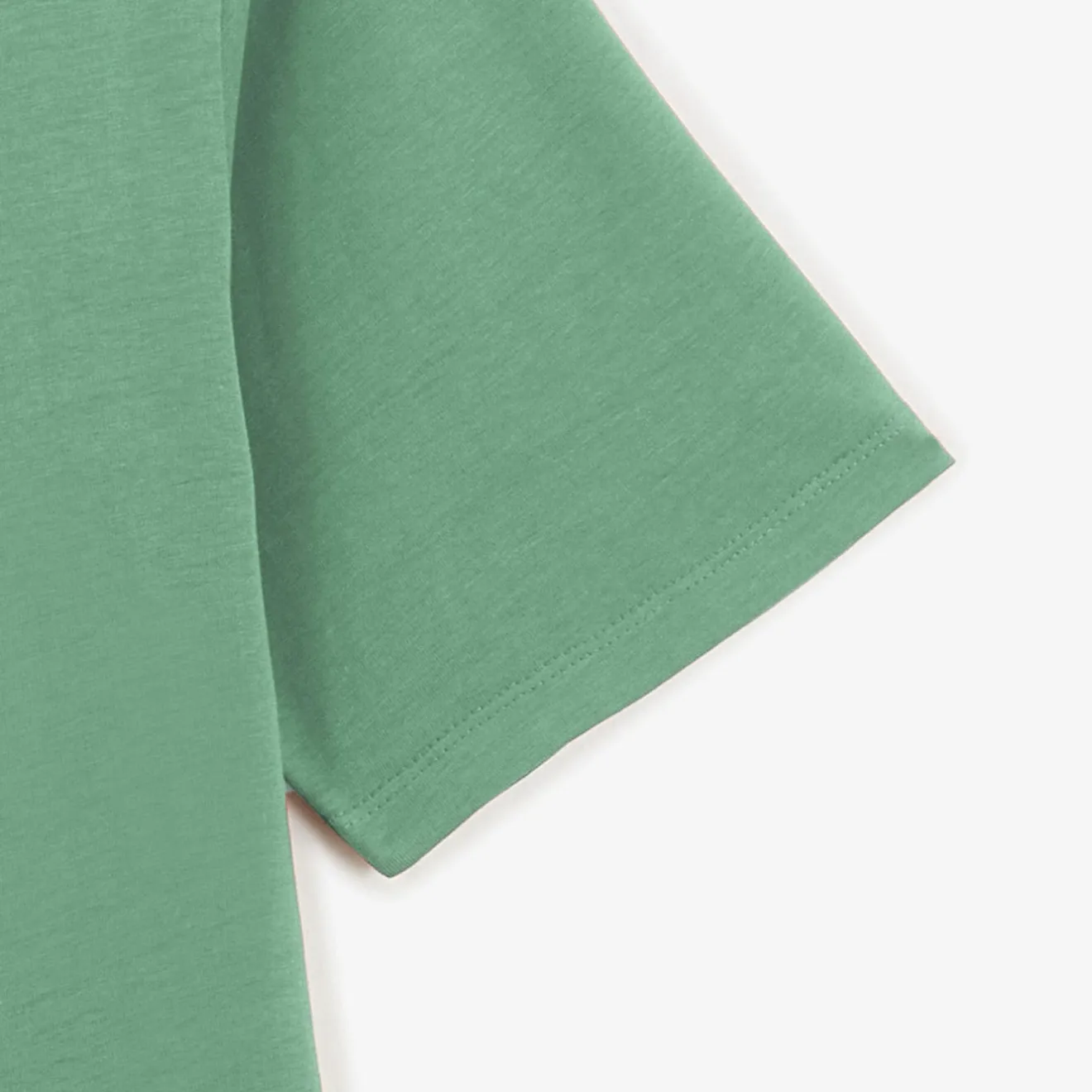 T-shirts>SERGE BLANCO Men's V-Neck T-Shirt Théo Almond Green | SKIN