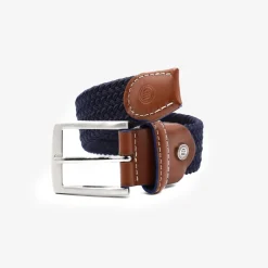 Ceintures>SERGE BLANCO Midnight blue adjustable braided elasticated belt MILITAIRE