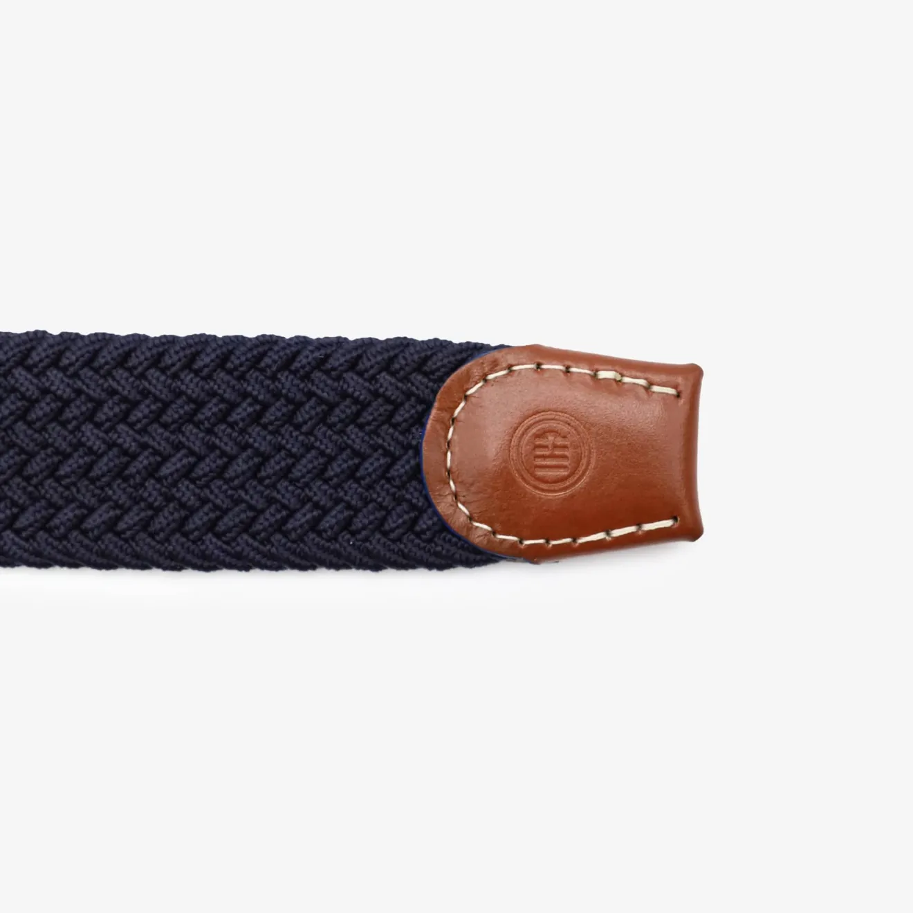 Ceintures>SERGE BLANCO Midnight blue adjustable braided elasticated belt MILITAIRE