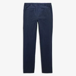 Pantalons>SERGE BLANCO Midnight blue elasticated tennis striped chino 549 LATTE
