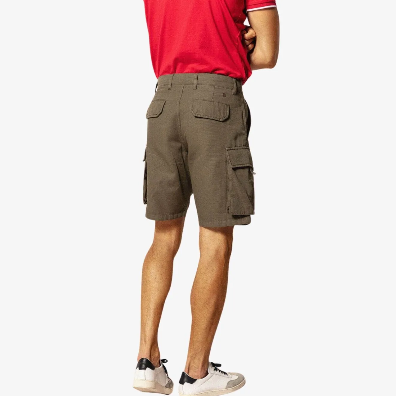 Shorts & Bermudas>SERGE BLANCO Military green cargo Bermuda shorts CAMOUFLAGE