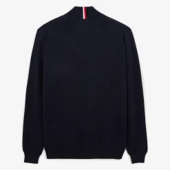 Pulls>SERGE BLANCO Morgan dark navy zipped vest ORANGE