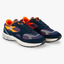 Sneakers>SERGE BLANCO Navy blue EVER-EAST sneakers JAUNE