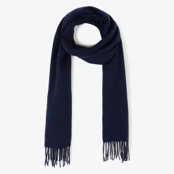Écharpes Et Chèches>SERGE BLANCO Navy blue plain wool scarf BLEU INDIGO
