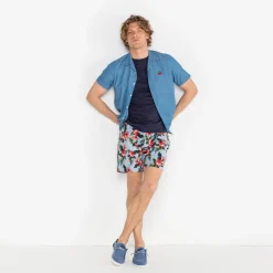 Maillots De Bain>SERGE BLANCO Nestor flower print swim shorts NUAGE