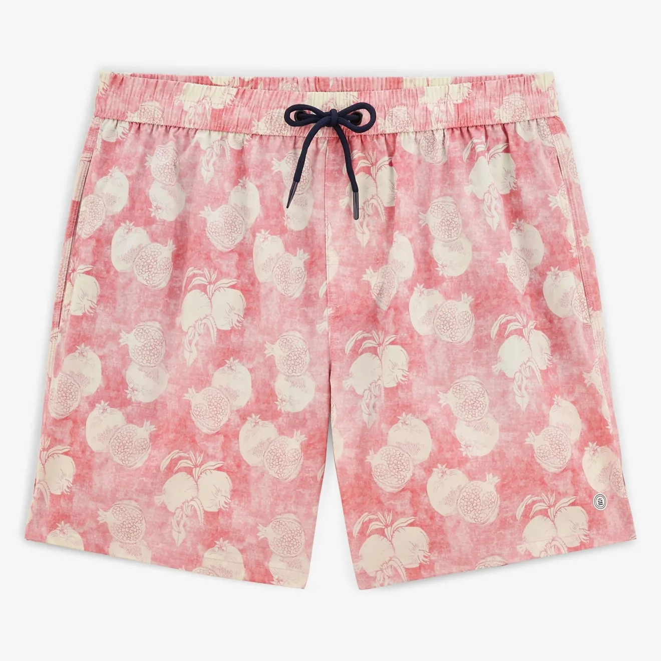 Maillots De Bain>SERGE BLANCO Nestor swim shorts with skin pink pomegranate print ROUGE