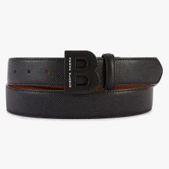 Ceintures>SERGE BLANCO Nubuck belt with 2 buckles MARRON