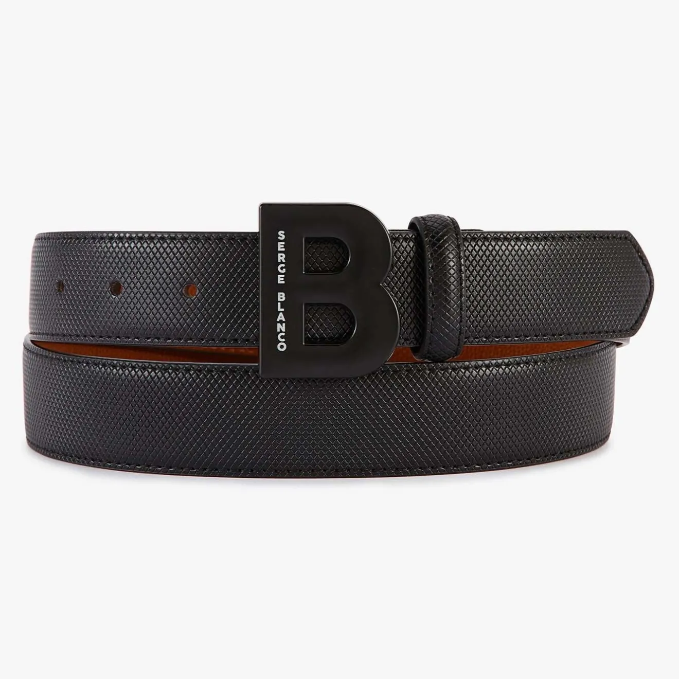 Ceintures>SERGE BLANCO Nubuck belt with 2 buckles MARRON