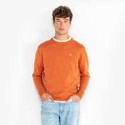 Pulls>SERGE BLANCO Orange Maximus Sweater OFF WHITE