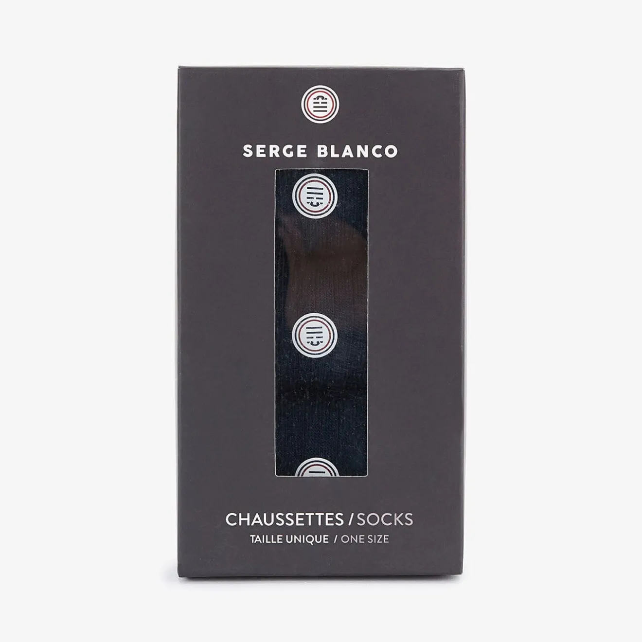Sous-vêtements>SERGE BLANCO Pack of 3 pairs of plain dark blue high socks COLORISASSORT