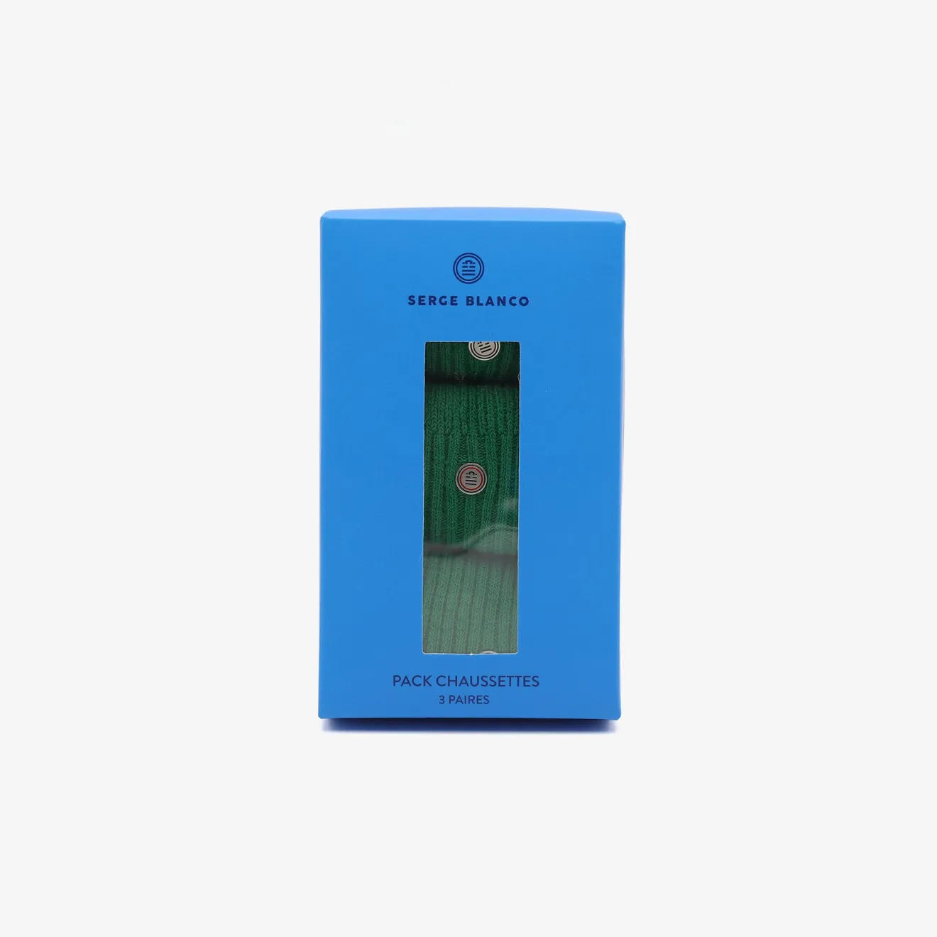 Sous-vêtements>SERGE BLANCO Pack of 3 pairs of plain mint green socks ARDOISE