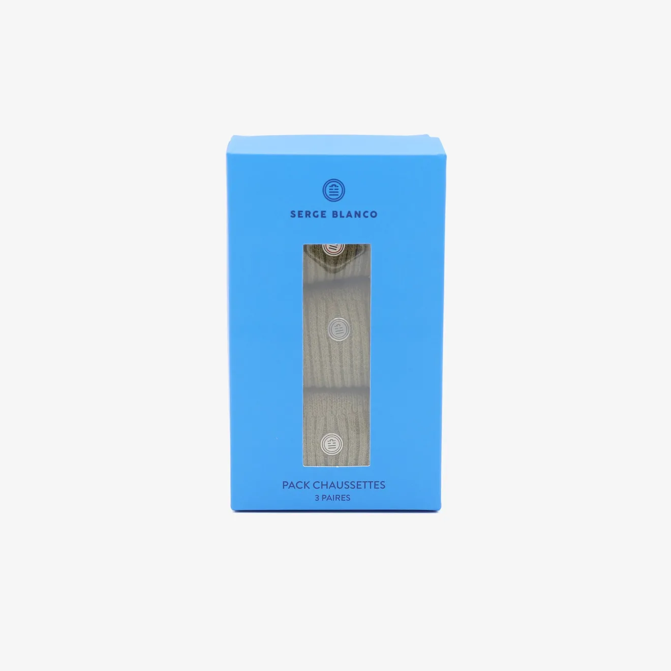 Sous-vêtements|L'audacieux>SERGE BLANCO Pack of 3 pairs of plain teak green socks BLEU NUIT