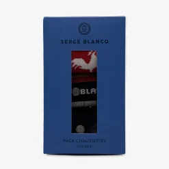 Sous-vêtements>SERGE BLANCO Pack of 3 pairs of printed socks DARK NAVY