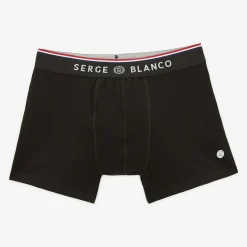 Sous-vêtements>SERGE BLANCO Pack of 2 plain black cotton boxers COLORISASSORT