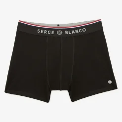 Sous-vêtements>SERGE BLANCO Pack of 4 plain boxers in assorted colors in cotton ACIER