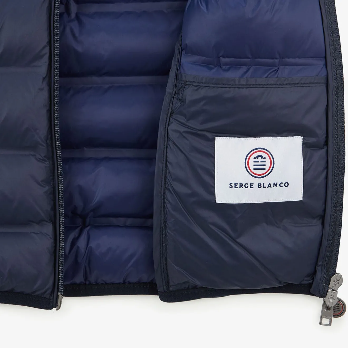 Doudounes Et Vestes>SERGE BLANCO Piumino Junior sleeveless navy blue down jacket MILITAIRE