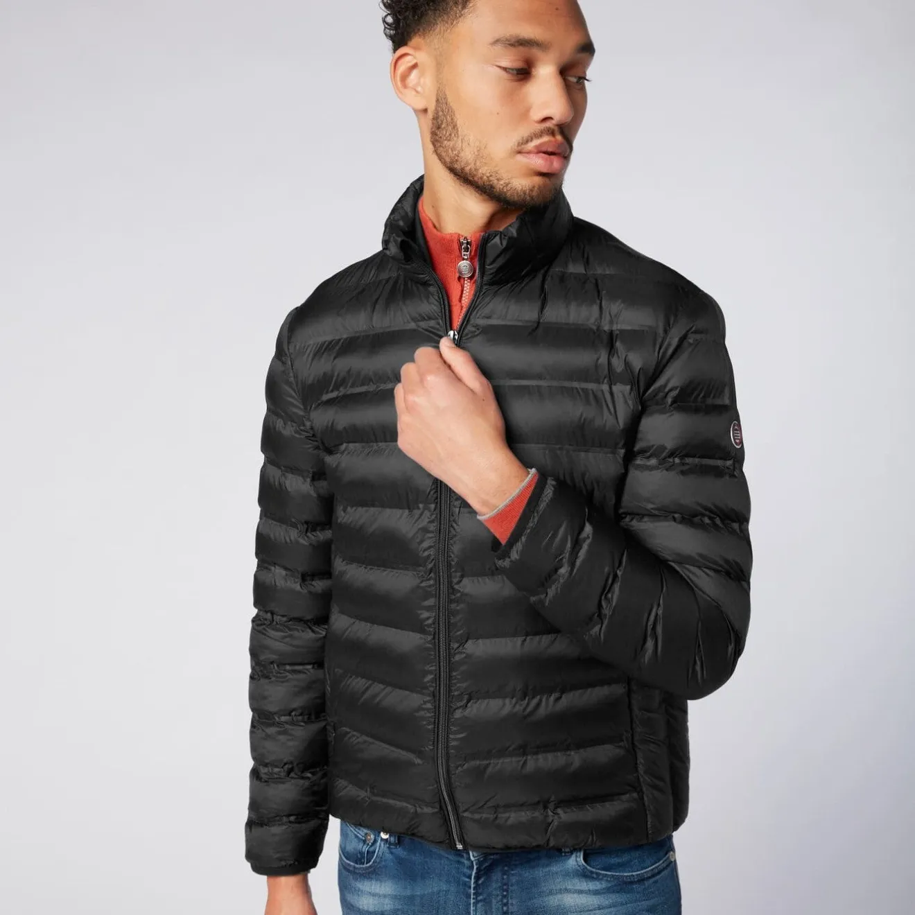 Doudounes>SERGE BLANCO Piumino men's down jacket with long sleeves in black | CIEL
