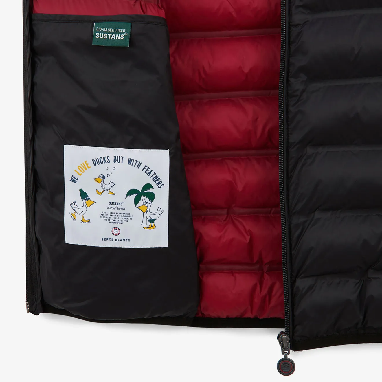 Doudounes>SERGE BLANCO Piumino men's sleeveless black down jacket MARINE