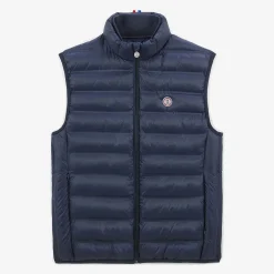 Doudounes>SERGE BLANCO Piumino men's sleeveless navy blue down jacket MILITAIRE
