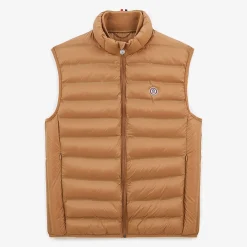 Doudounes>SERGE BLANCO Piumino sleeveless camel down jacket ORANGE