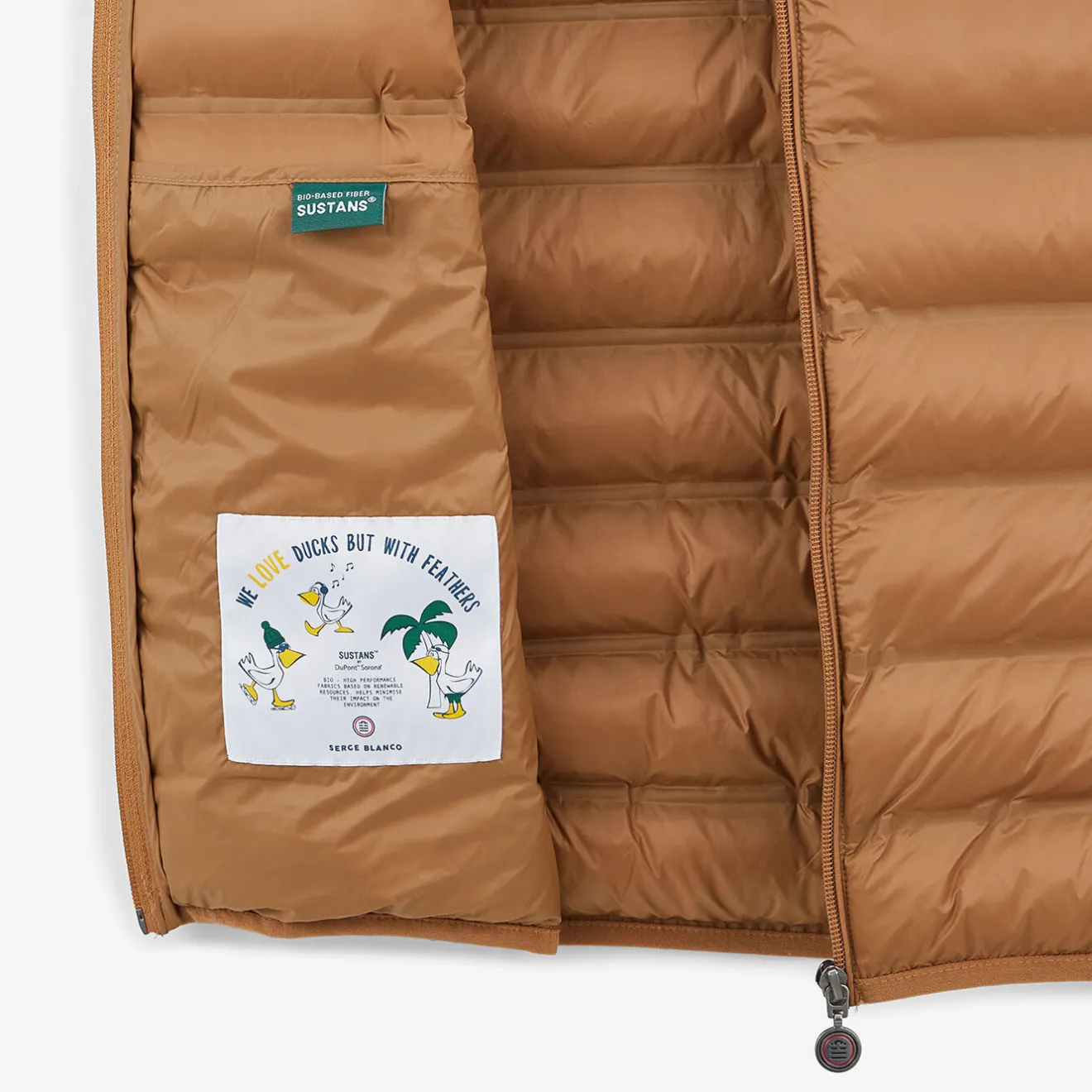 Doudounes>SERGE BLANCO Piumino sleeveless camel down jacket ORANGE