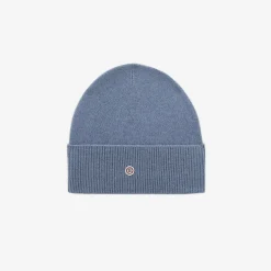 Bonnets>SERGE BLANCO Plain chambray wool hat ACIER