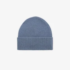 Bonnets>SERGE BLANCO Plain chambray wool hat ACIER