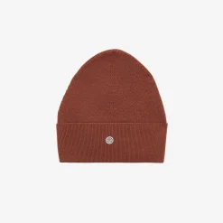 Bonnets>SERGE BLANCO Plain cotton and wool hat in sienna CIEL