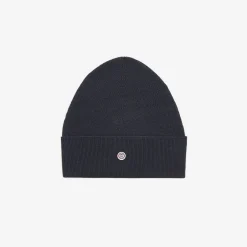 Bonnets>SERGE BLANCO Plain dark blue cotton and wool hat BORDEAUX