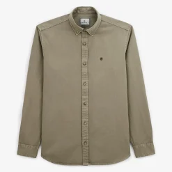 Chemises>SERGE BLANCO Plain sage thick cotton shirt SIENNE