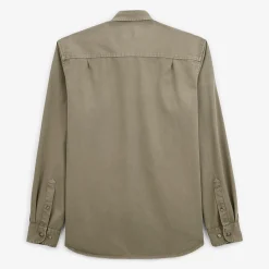 Chemises>SERGE BLANCO Plain sage thick cotton shirt SIENNE