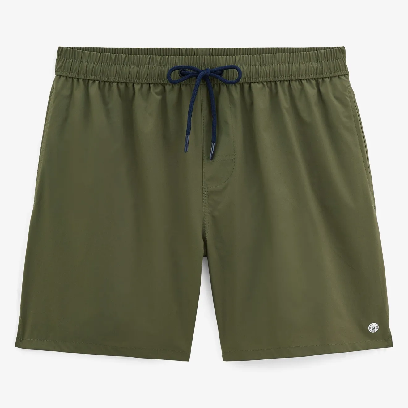 Maillots De Bain>SERGE BLANCO Plain teak green Nestor swim shorts CIEL