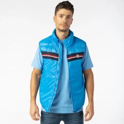Manteaux Et Vestes>SERGE BLANCO PLAY azure blue sleeveless down jacket GAZON