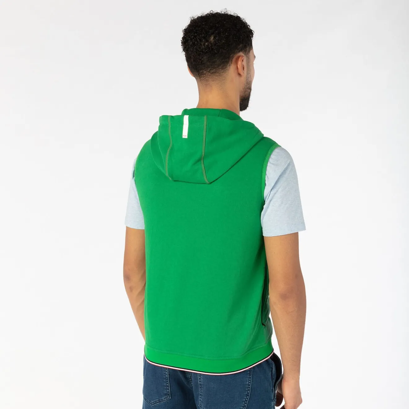 Manteaux Et Vestes>SERGE BLANCO PLAY grass green sleeveless down jacket CAMOUFLAGE