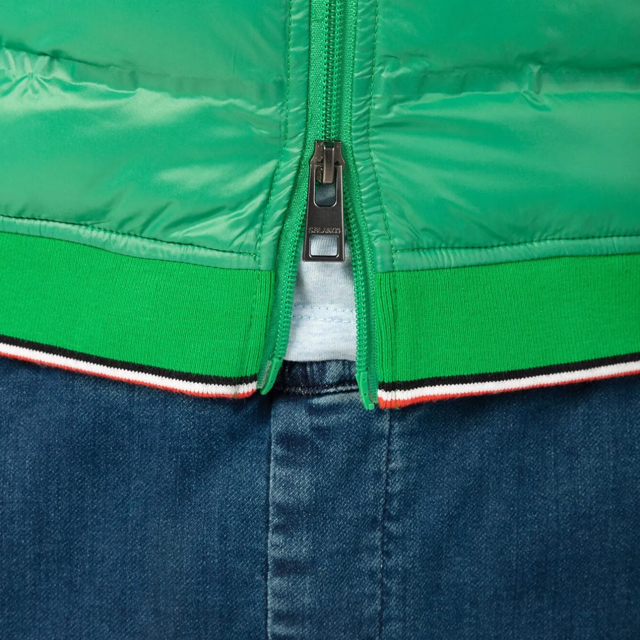 Manteaux Et Vestes>SERGE BLANCO PLAY grass green sleeveless down jacket CAMOUFLAGE