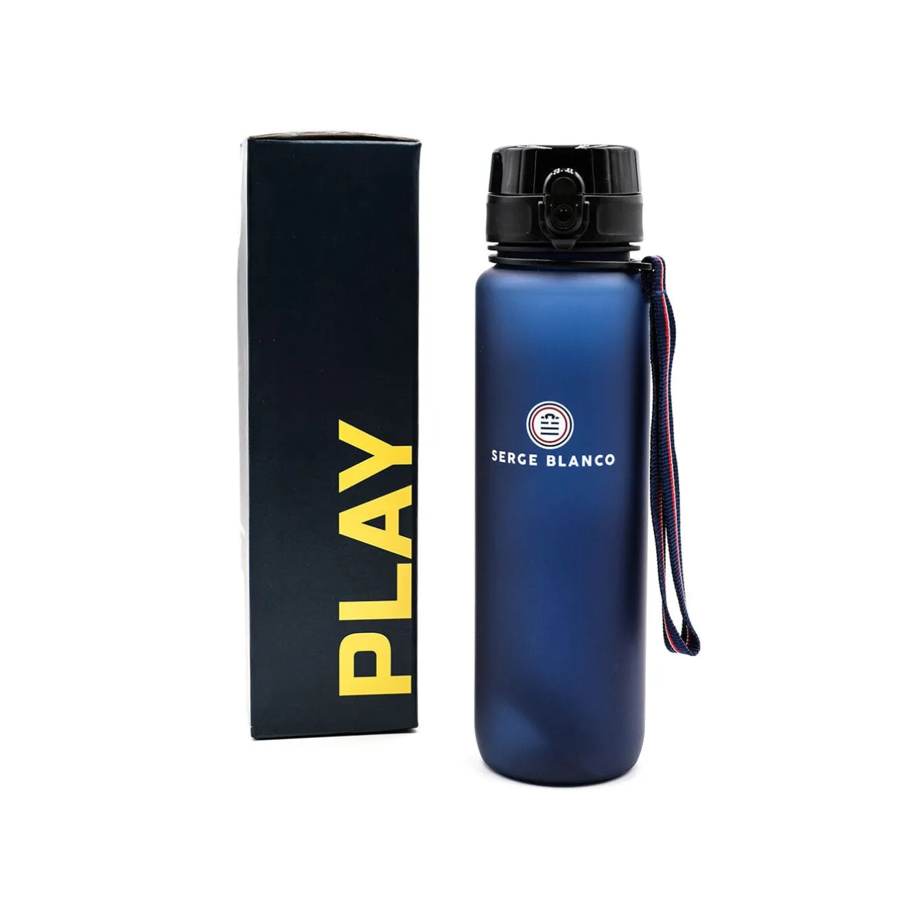 Ligne Play>SERGE BLANCO PLAY 1L navy blue water bottle BEIGE