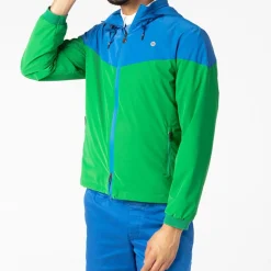 Manteaux Et Vestes>SERGE BLANCO PLAY Lawn Green Two-Tone Windbreaker Jacket MILITAIRE