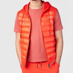 Doudounes>SERGE BLANCO PLAY orange sleeveless down jacket NOIR