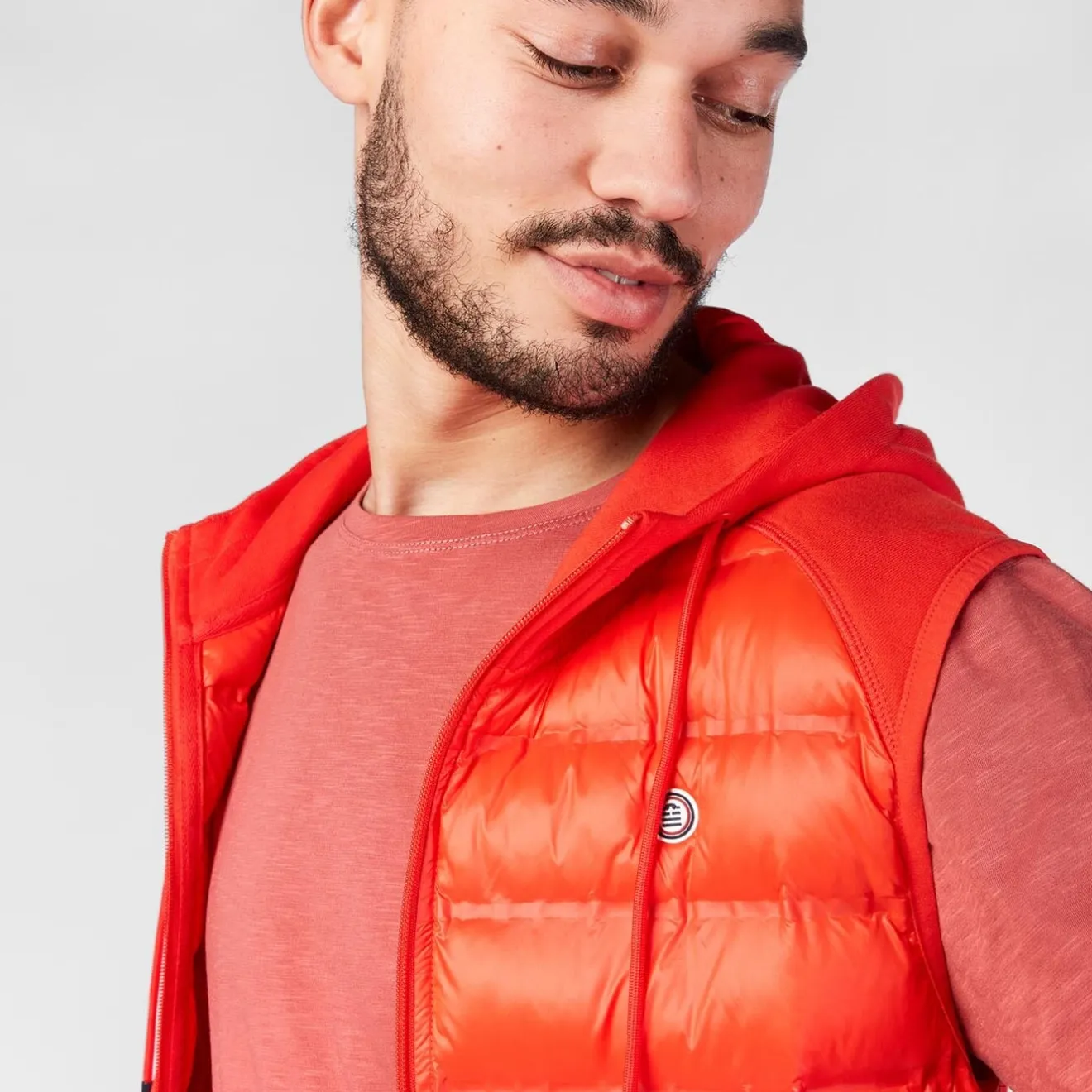 Doudounes>SERGE BLANCO PLAY orange sleeveless down jacket NOIR