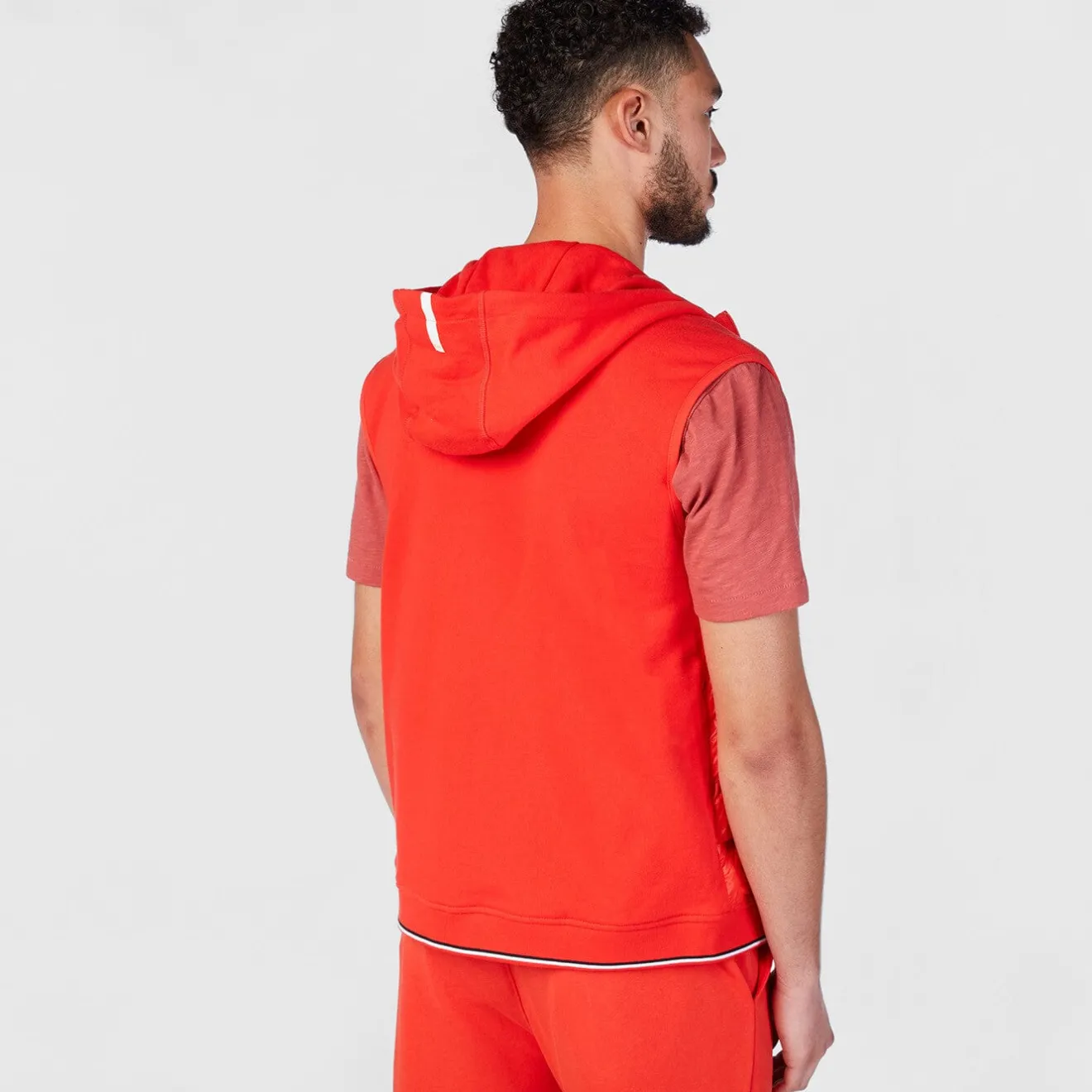Doudounes>SERGE BLANCO PLAY orange sleeveless down jacket NOIR