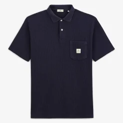 Ligne Play|Polos>SERGE BLANCO Polo Gaufrette Logan Dark Blue Men | TECK