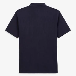 Ligne Play|Polos>SERGE BLANCO Polo Gaufrette Logan Dark Blue Men | TECK